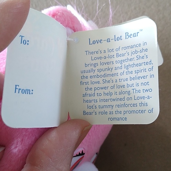 Care Bear 2002 plush stuffed animal VINTAGE LOVE A LOT BEAR - Picture 10 of 14